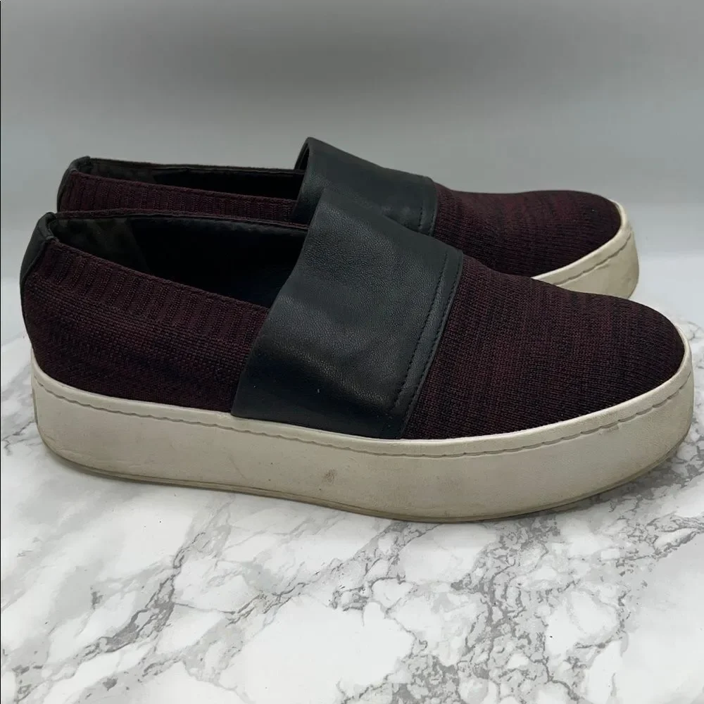 VINCE Bordeaux Ward Slip On Platform Shoes-7